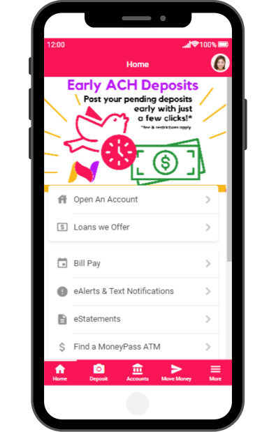 Mobile phone showing the homepage of the Nugget mobile app
